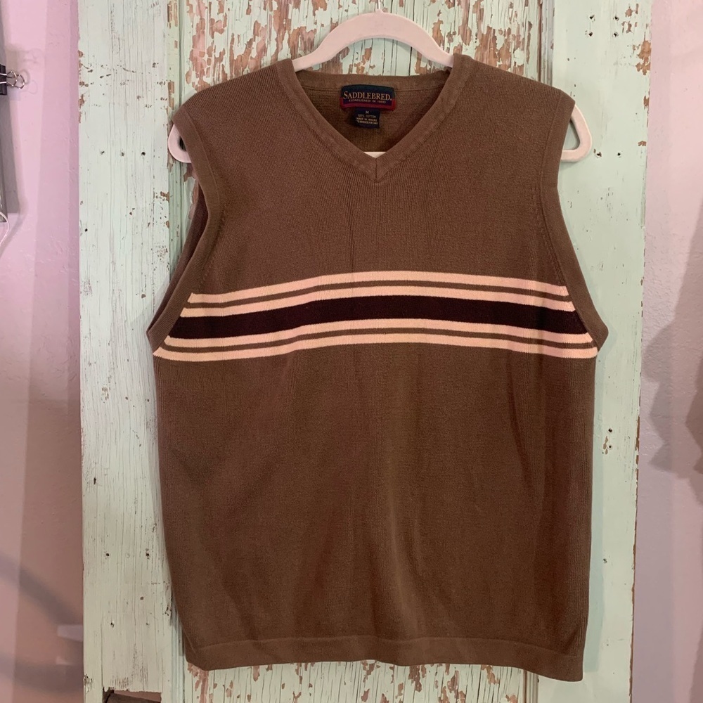 Men’s vintage Saddlebred brown sweater vest